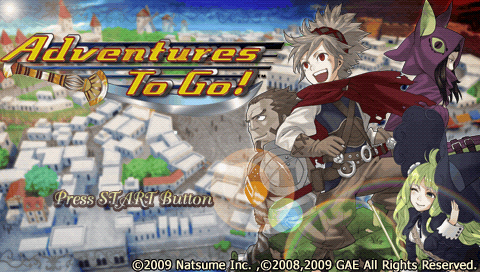Adventures to Go! — Title screen