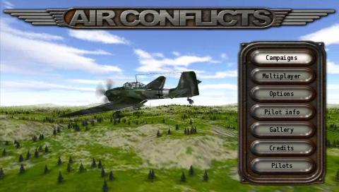Air Conflicts : Aces of World War II — Title screen