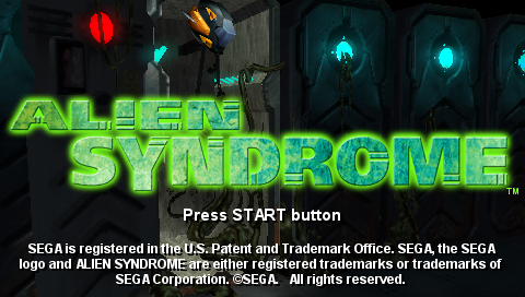 Alien Syndrome — Title screen