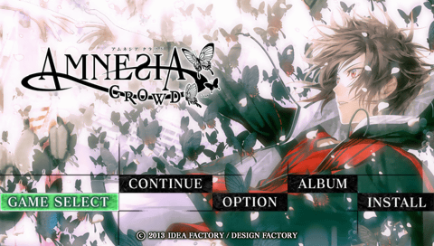 Amnesia Crowd — Title screen