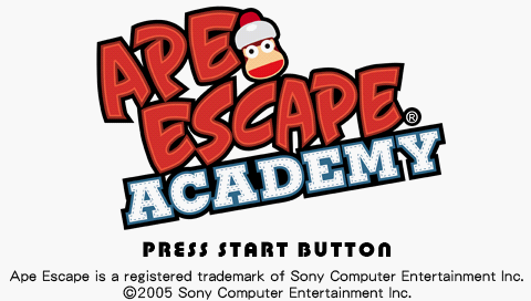 Ape Escape Academy — Title screen