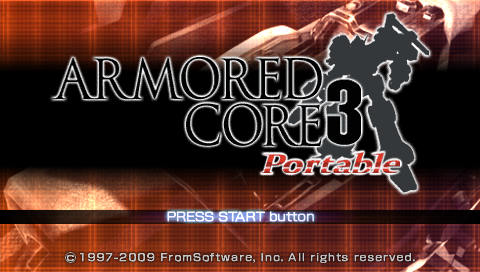Armored Core 3 Portable — Title screen
