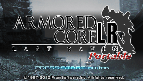 Armored Core : Last Raven Portable — Title screen