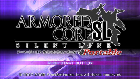 Armored Core : Silent Line Portable — Title screen