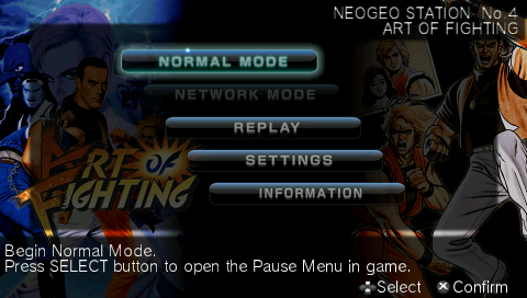 Art Of Fighting — Title screen
