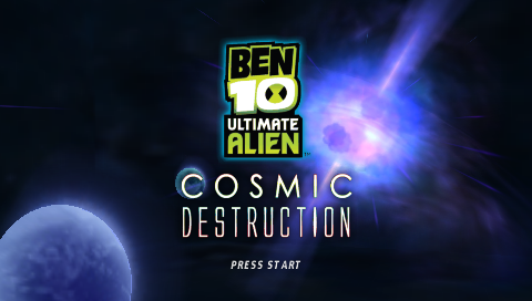 Ben 10 : Ultimate Alien, Cosmic Destruction — Title screen