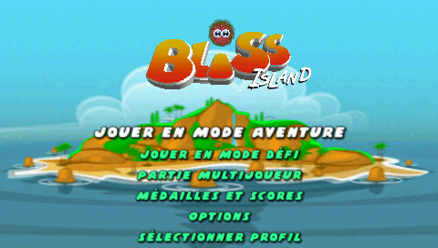 Bliss Island — Title screen