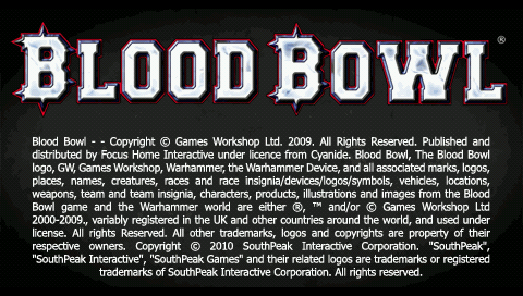 Blood Bowl — Title screen