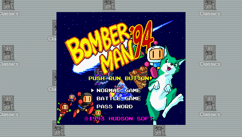 Bomberman '94 — Title screen