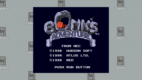 Bonk's Adventure — Title screen