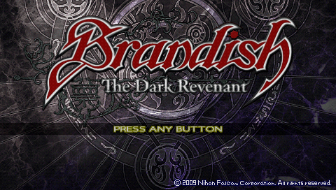Brandish : The Dark Revenant — Title screen