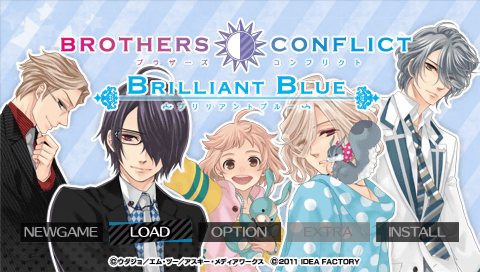 Brothers Conflict : Brilliant Blue — Title screen