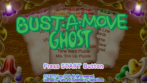 Bust-A-Move Ghost — Title screen