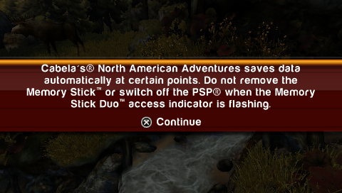 Cabela's North American Adventures — Title screen