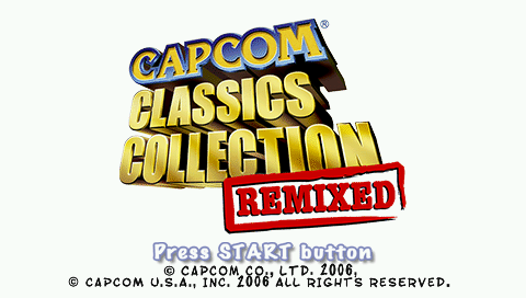 Capcom Classics Collection Remixed — Title screen