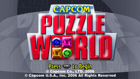 Capcom Puzzle World — Title screen