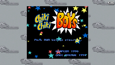 Chiki Chiki Boys — Title screen