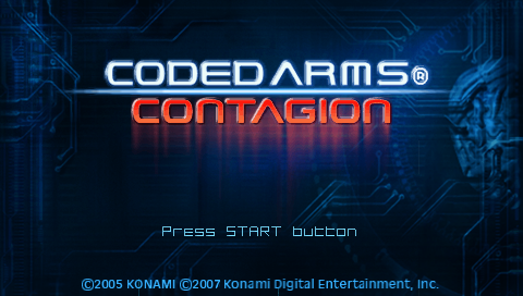 Coded Arms : Contagion — Title screen