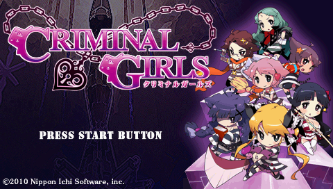 Criminal Girls — Title screen