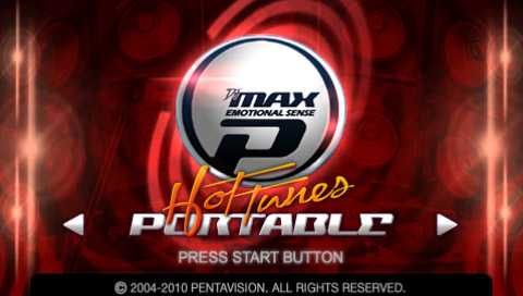 DJ Max Portable Hot Tunes — Title screen