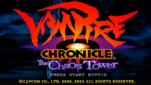 Darkstalkers Chronicles : The Tower of Chaos — Title screen