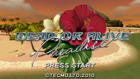 Dead or Alive : Paradise — Title screen