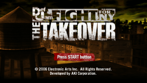 Def Jam : Fight for NY, The Takeover — Title screen
