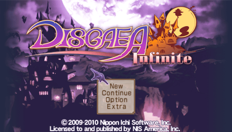 Disgaea Infinite — Title screen