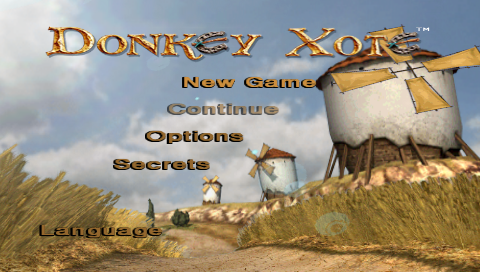 Donkey Xote — Title screen