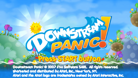 Downstream Panic! — Title screen