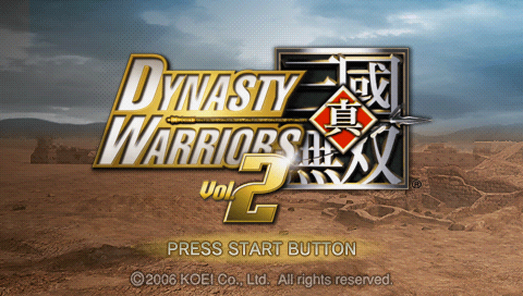 Dynasty Warriors Vol. 2 — Title screen