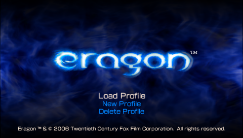 Eragon — Title screen