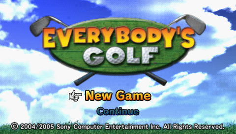 Everybody's Golf — Title screen