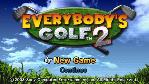 Everybody's Golf 2 — Title screen