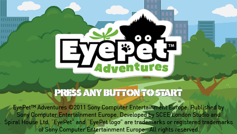 EyePet Adventures — Title screen