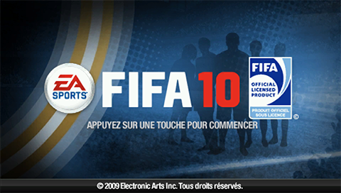 FIFA Soccer 10 — Title screen