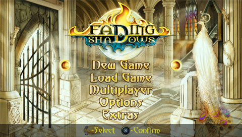 Fading Shadows — Title screen