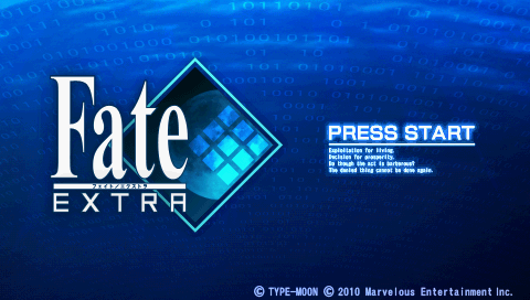 Fate-Extra — Title screen
