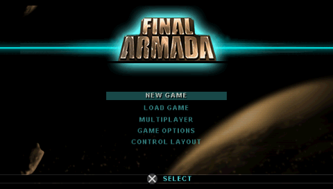 Final Armada — Title screen