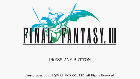 Final Fantasy III — Title screen