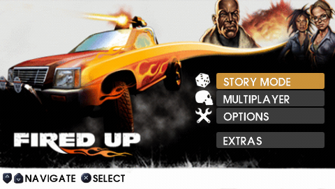 Fired Up — Title screen