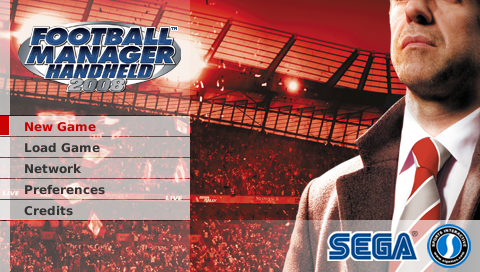 Football Manager Handheld 2008 — Title screen