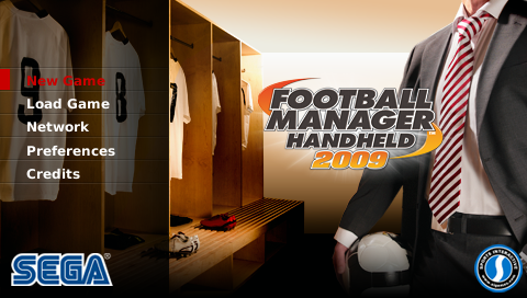 Football Manager Handheld 2009 — Title screen