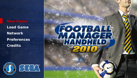 Football Manager Handheld 2010 — Title screen