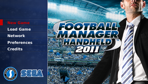 Football Manager Handheld 2011 — Title screen
