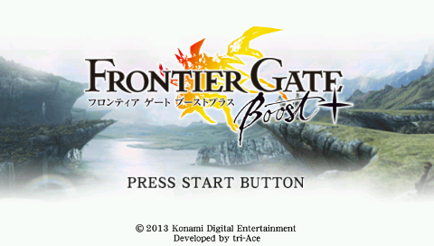 Frontier Gate Boost+ — Title screen