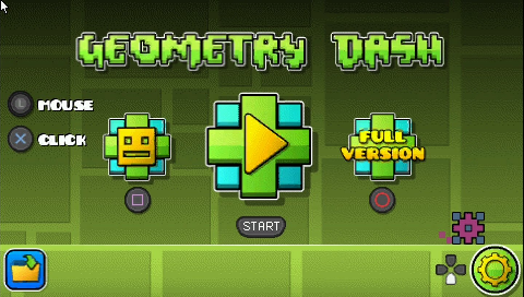 Geometry Dash — Title screen