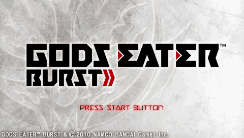 Gods Eater Burst — Title screen