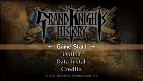 Grand Knights History — Title screen
