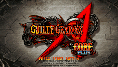 Guilty Gear XX Accent Core Plus — Title screen